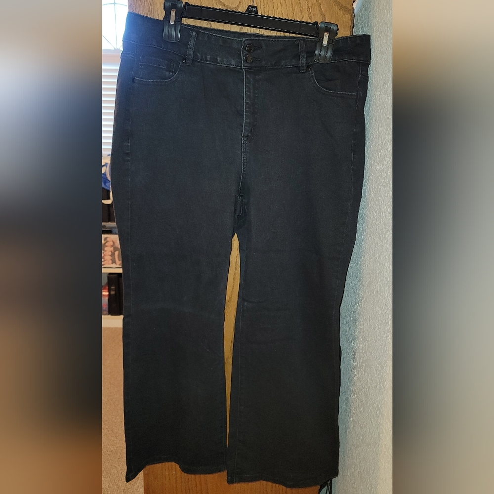 Black Lane Bryant High-Rise Bootcut Jeans